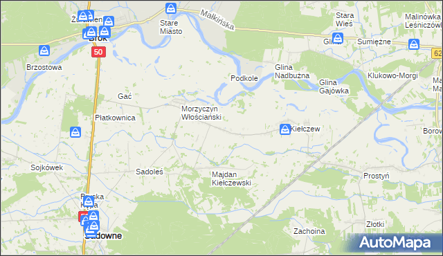 mapa Morzyczyn-Włóki, Morzyczyn-Włóki na mapie Targeo