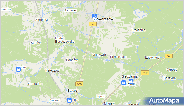 mapa Morzywół, Morzywół na mapie Targeo
