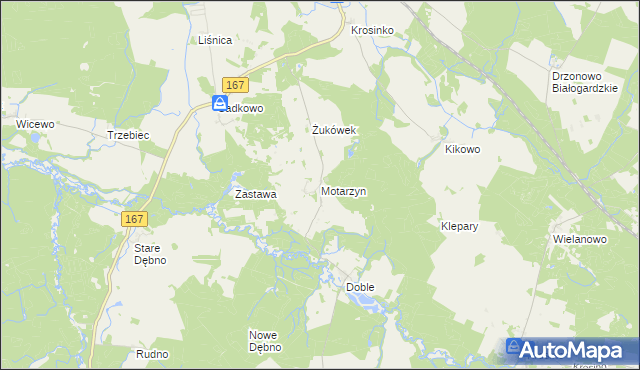 mapa Motarzyn, Motarzyn na mapie Targeo