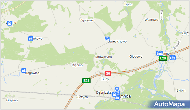 mapa Mrówczyno, Mrówczyno na mapie Targeo