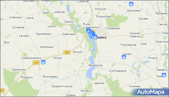 mapa Mstowo, Mstowo na mapie Targeo