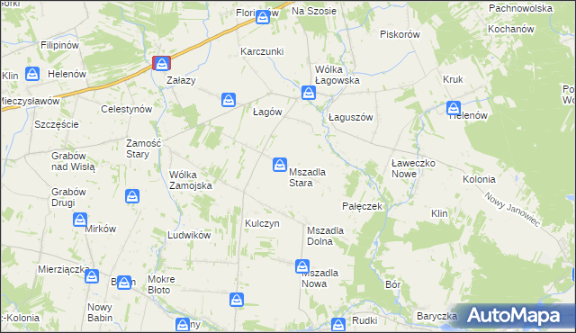 mapa Mszadla Stara, Mszadla Stara na mapie Targeo