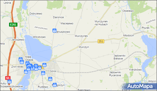 mapa Murczyn, Murczyn na mapie Targeo