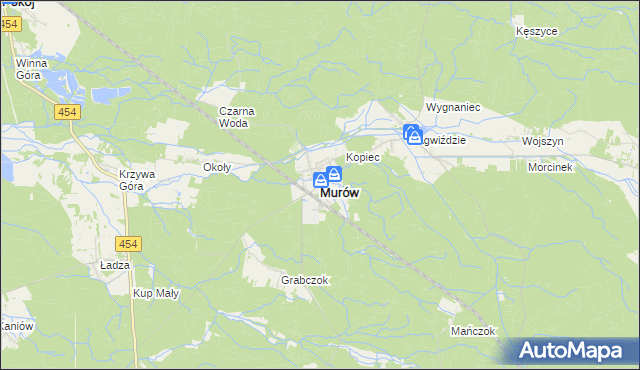 mapa Murów, Murów na mapie Targeo