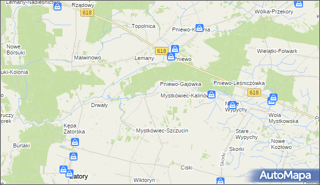 mapa Mystkówiec-Kalinówka, Mystkówiec-Kalinówka na mapie Targeo