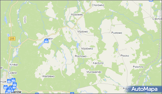 mapa Mzdówko, Mzdówko na mapie Targeo