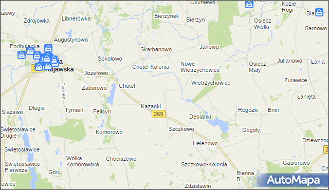 mapa Naczachowo, Naczachowo na mapie Targeo