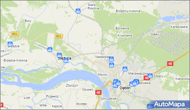 mapa Nadwiślanka, Nadwiślanka na mapie Targeo