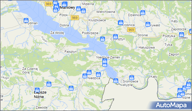 mapa Niedzica-Zamek, Niedzica-Zamek na mapie Targeo