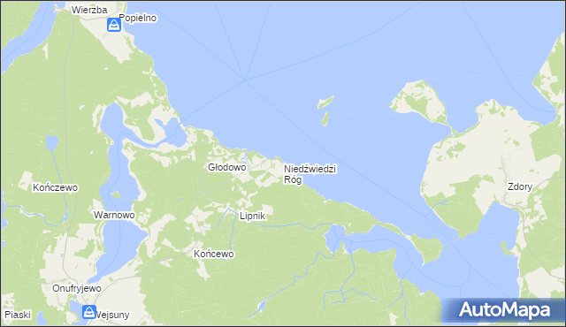 mapa Niedźwiedzi Róg, Niedźwiedzi Róg na mapie Targeo