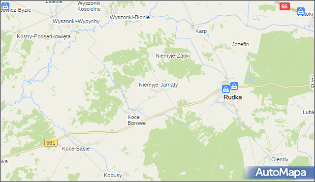mapa Niemyje Nowe, Niemyje Nowe na mapie Targeo