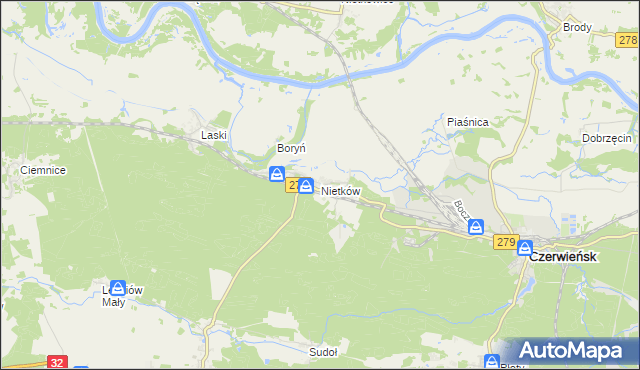 mapa Nietków, Nietków na mapie Targeo