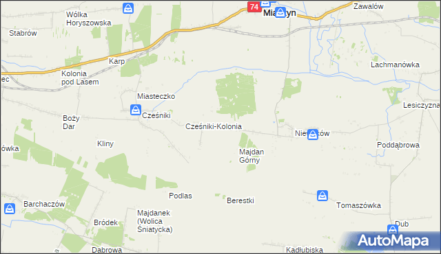 mapa Niewirków-Kolonia, Niewirków-Kolonia na mapie Targeo