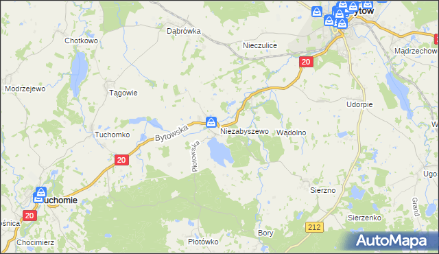 mapa Niezabyszewo, Niezabyszewo na mapie Targeo