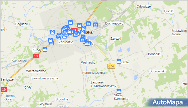 mapa Nowa Kamionka gmina Sokółka, Nowa Kamionka gmina Sokółka na mapie Targeo