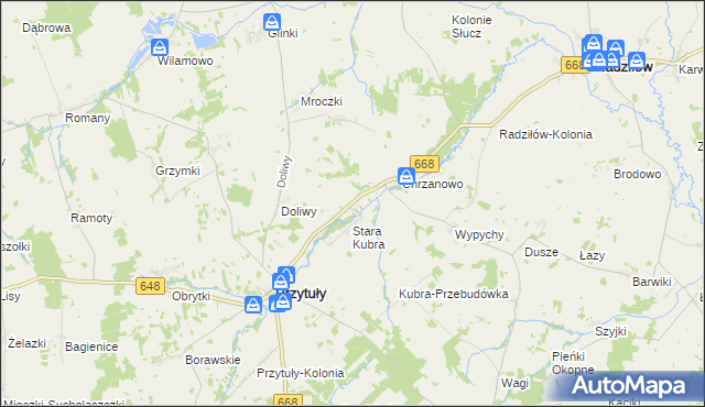 mapa Nowa Kubra, Nowa Kubra na mapie Targeo