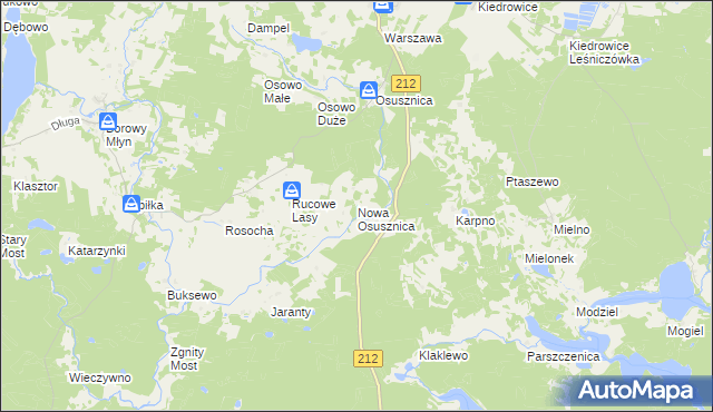 mapa Nowa Osusznica, Nowa Osusznica na mapie Targeo