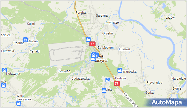 mapa Nowa Sarzyna, Nowa Sarzyna na mapie Targeo