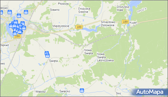 mapa Nowa Święta, Nowa Święta na mapie Targeo