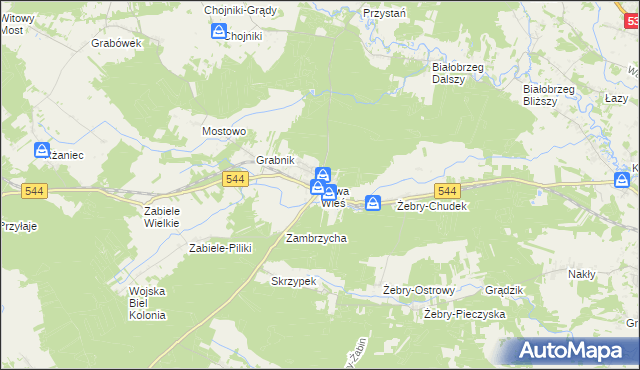 mapa Nowa Wieś gmina Olszewo-Borki, Nowa Wieś gmina Olszewo-Borki na mapie Targeo