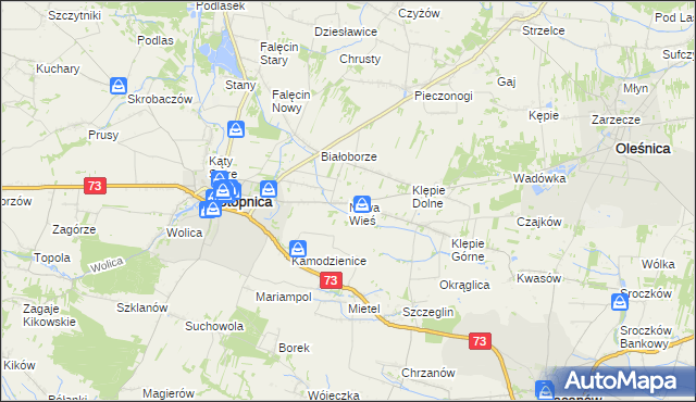 mapa Nowa Wieś gmina Stopnica, Nowa Wieś gmina Stopnica na mapie Targeo