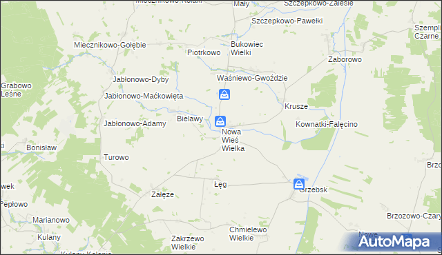 mapa Nowa Wieś Wielka gmina Janowiec Kościelny, Nowa Wieś Wielka gmina Janowiec Kościelny na mapie Targeo