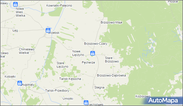 mapa Nowe Brzozowo, Nowe Brzozowo na mapie Targeo