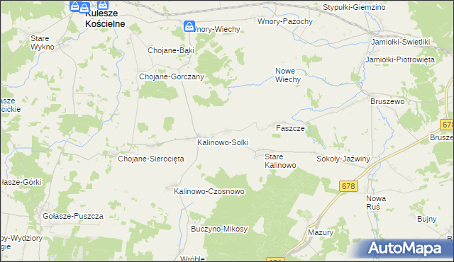 mapa Nowe Kalinowo, Nowe Kalinowo na mapie Targeo