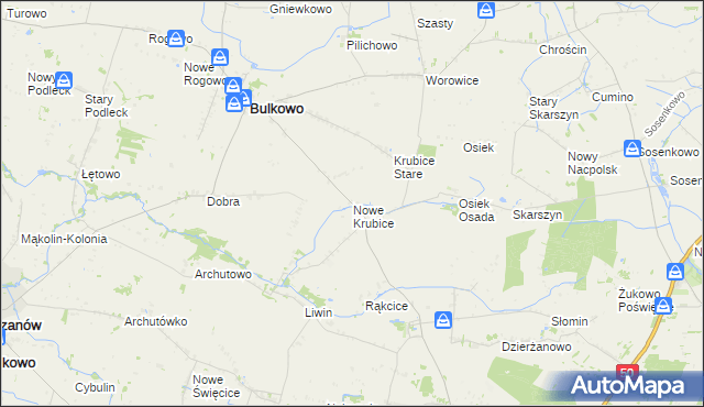 mapa Nowe Krubice, Nowe Krubice na mapie Targeo