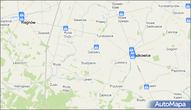 mapa Nowe Lutobory, Nowe Lutobory na mapie Targeo
