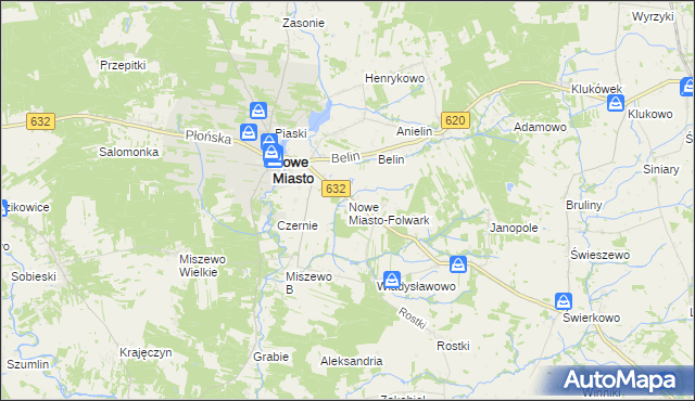 mapa Nowe Miasto-Folwark, Nowe Miasto-Folwark na mapie Targeo