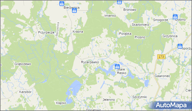 mapa Nowe Resko, Nowe Resko na mapie Targeo