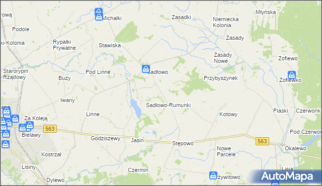 mapa Nowe Sadłowo, Nowe Sadłowo na mapie Targeo
