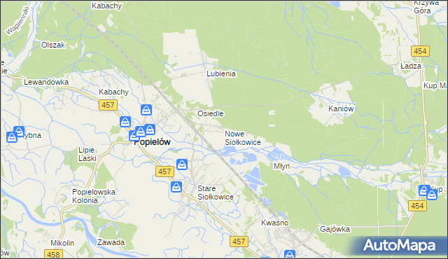 mapa Nowe Siołkowice, Nowe Siołkowice na mapie Targeo