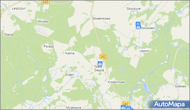 mapa Nowe Ślepce, Nowe Ślepce na mapie Targeo