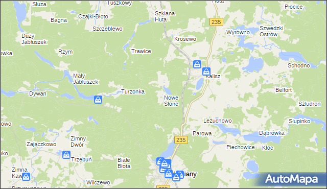 mapa Nowe Słone, Nowe Słone na mapie Targeo