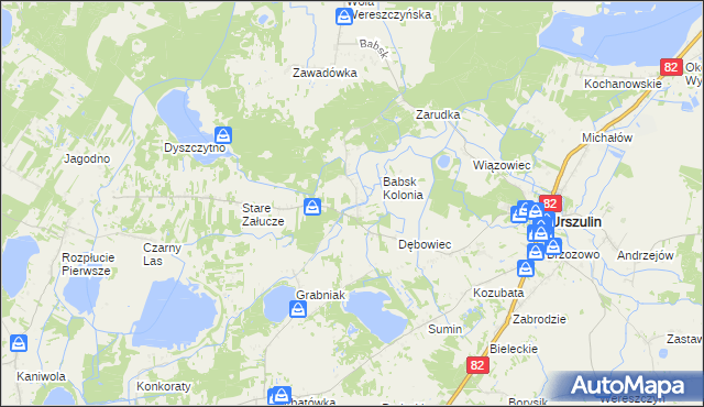 mapa Nowe Załucze, Nowe Załucze na mapie Targeo