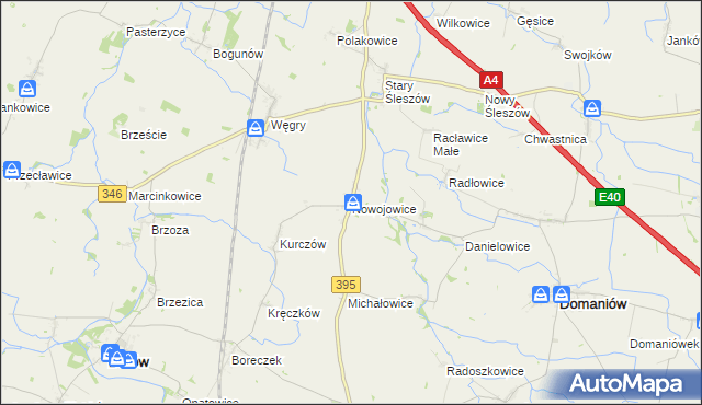 mapa Nowojowice, Nowojowice na mapie Targeo