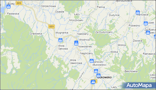 mapa Nowotaniec, Nowotaniec na mapie Targeo