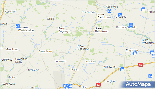 mapa Nowy Boguszyn, Nowy Boguszyn na mapie Targeo