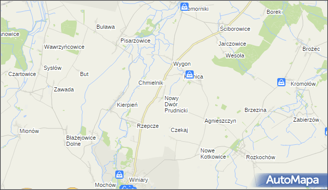 mapa Nowy Dwór Prudnicki, Nowy Dwór Prudnicki na mapie Targeo