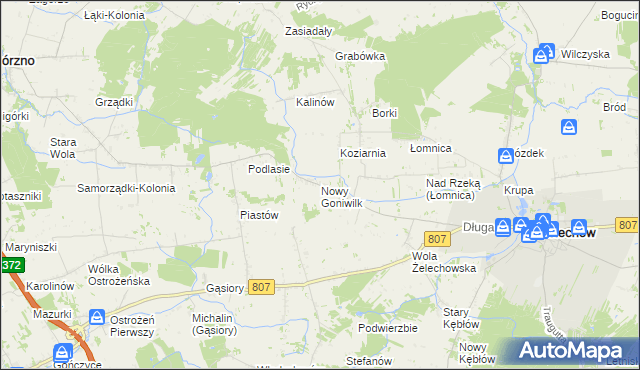 mapa Nowy Goniwilk, Nowy Goniwilk na mapie Targeo
