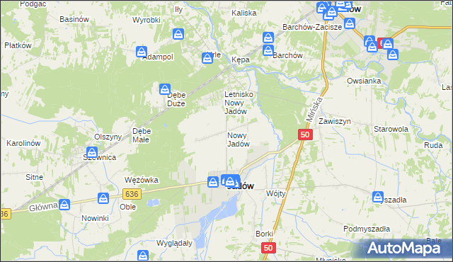 mapa Nowy Jadów, Nowy Jadów na mapie Targeo