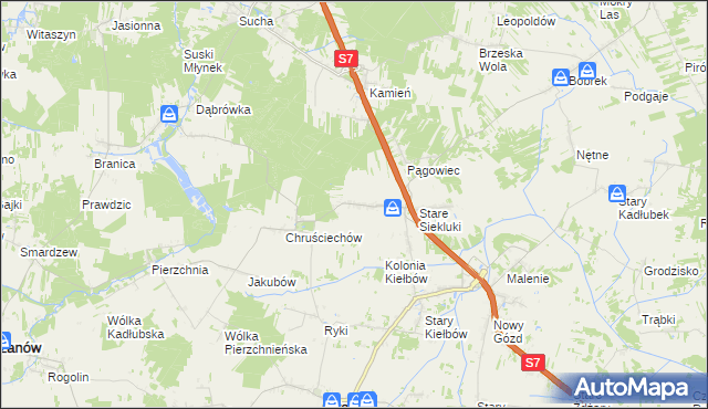 mapa Nowy Kiełbów, Nowy Kiełbów na mapie Targeo