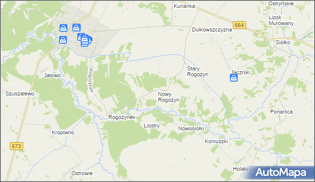 mapa Nowy Rogożyn, Nowy Rogożyn na mapie Targeo