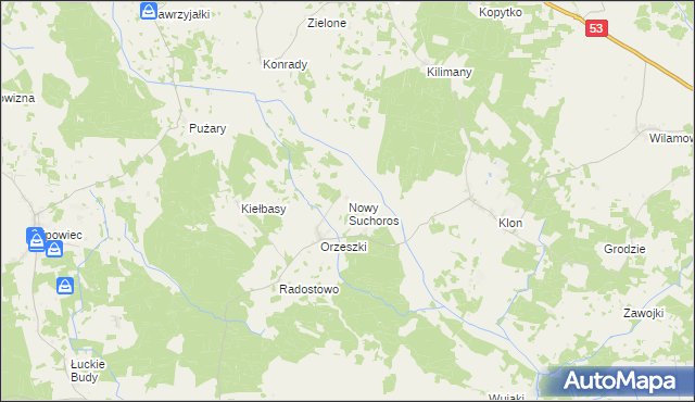 mapa Nowy Suchoros, Nowy Suchoros na mapie Targeo