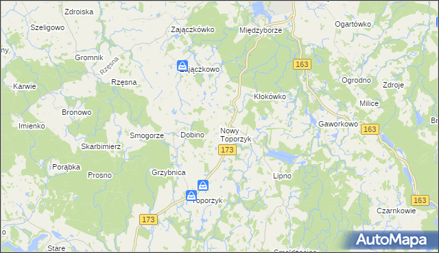 mapa Nowy Toporzyk, Nowy Toporzyk na mapie Targeo