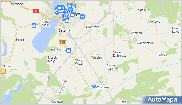 mapa Nowy Widzim, Nowy Widzim na mapie Targeo