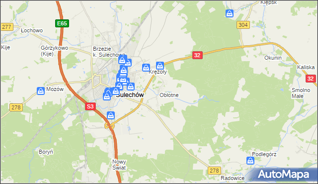 mapa Obłotne, Obłotne na mapie Targeo