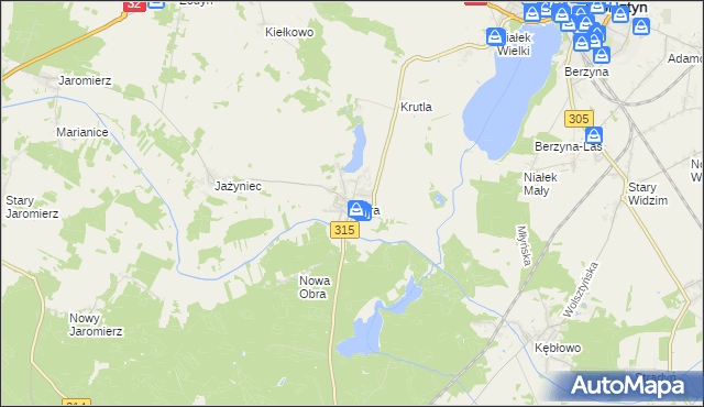 mapa Obra, Obra na mapie Targeo